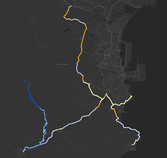 Figure 2 . Itinerary Sky Quality Map