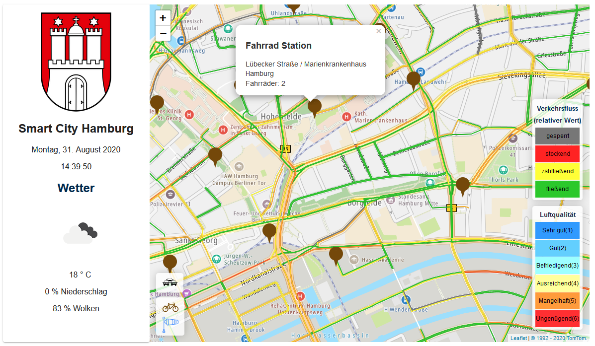 Figure 3 . View of an interactive dashboard for local mobility